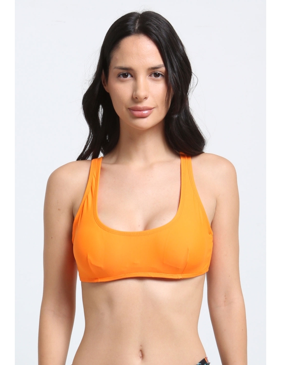 Bikini básico copa C naranja