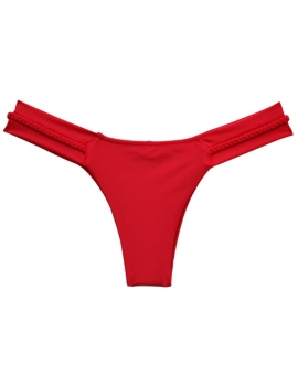Calzon de bikini estilo tanga brasilera color rojo