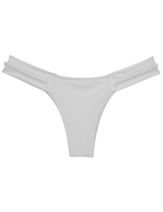 Calzon de bikini estilo tanga brasilera color blanco
